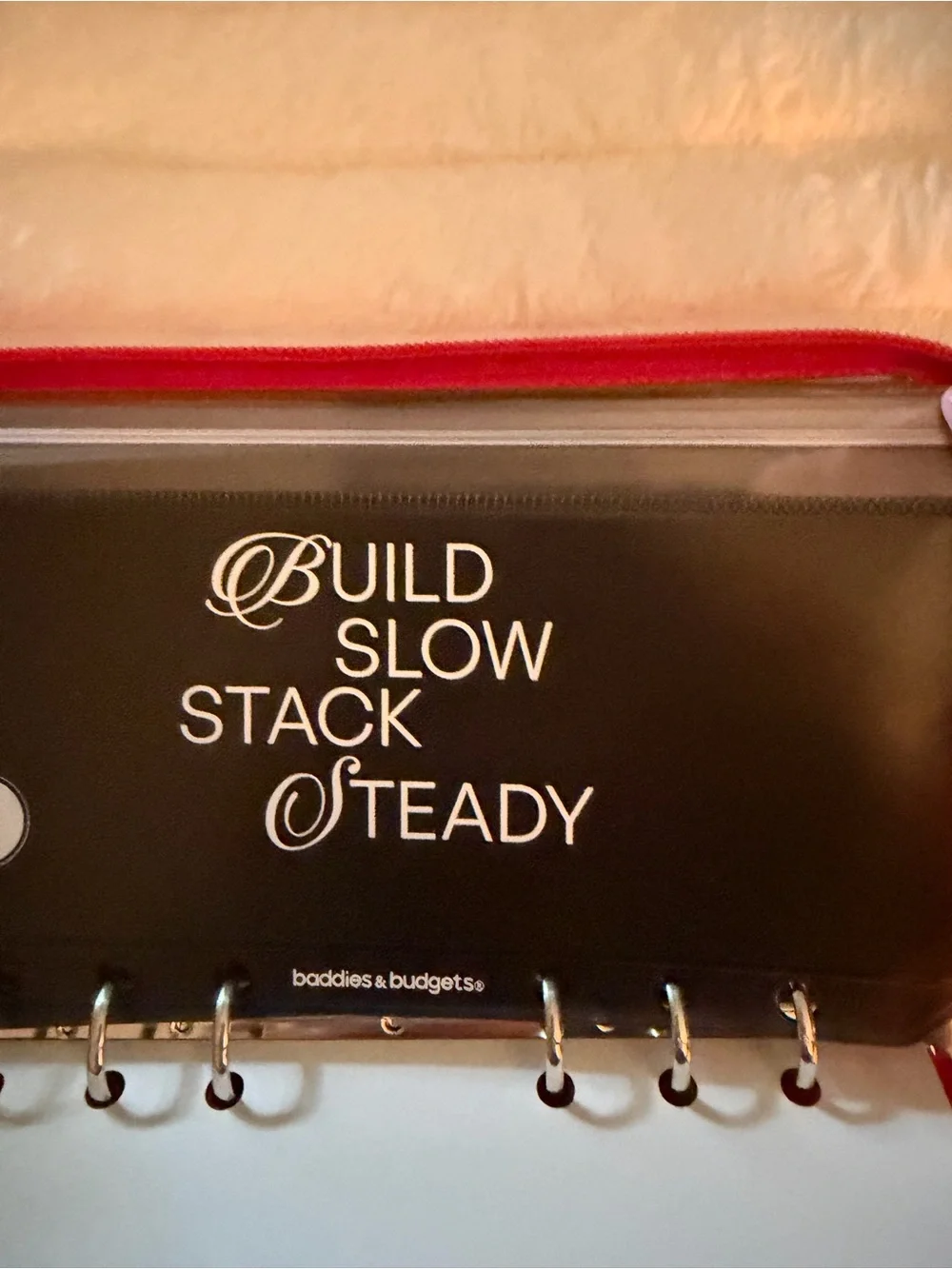 Red Tablet Wallet Case - Cash Stuffing Wallet